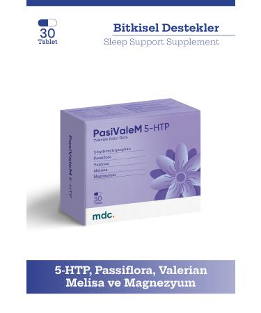 MDC Pasivalem 5-htp Food Supplement 30 Tablets (5-HTP PASSIFLORA VALERIAN MELISA MAGNESIUM)