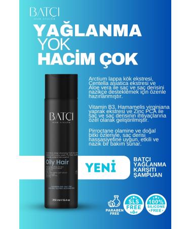 Bat Hair Atelier Anti-Oily Shampoo with Arctium Lappa Root Extract Centella Asiatica and Aloe Vera Extract 250 ML - Buy Online on GoSupps.com