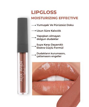 Alix Avien Moisturizing Effect Non-Sticky Lip Gloss - Lipgloss 10 Sweet Caramel