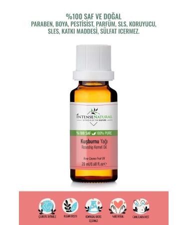 Intense Natural Rosehip Seed Oil Cold Pressed 20 ml Pure And Natural Rosehip Seed Carrier Oil - Buy Online on GoSupps.com
