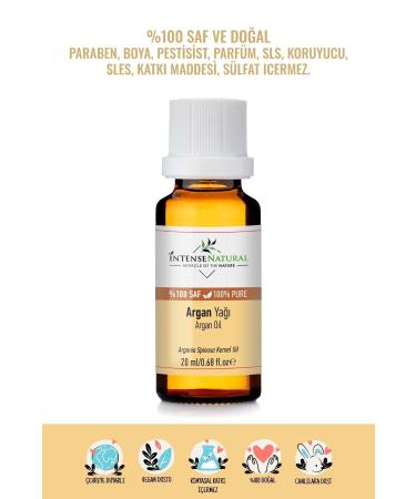 Intense Natural Argan Oil Cold Pressed 20 ml 0 Pure and Natural Argania Spinosa Oil - Buy Online on GoSupps.com
