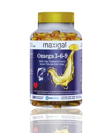 Maxigal Omega 3 6 9 Fish Oil (Form) 200 Capsules Containing Supplementary Food - Buy Online on GoSupps.com