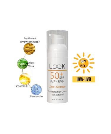 Look Sun Cream Spf 50 Uva Uvb Moisturizing Aloe Vera Pentavitin Nourishing Vitamin B5 E 50 ml - Buy Online on GoSupps.com