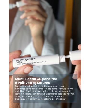 Cosmogenesis Labs Strengthening Nourishing Water Based Eyebrow Eyelash Serum 3ml Vegan Natural Content Fuller Look (1% BIOTIN) - Buy Online on GoSupps.com