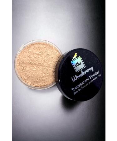 wonderway Porcelain Powder - Transparent Mineral Powder - With Sponge and Lip Pencil Gift