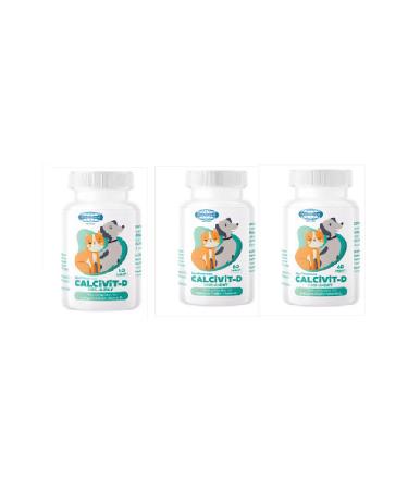 Biotechnic Calvit-D 60 tablets X 3 pieces (Calcium Vitamin for Cats and Dogs)