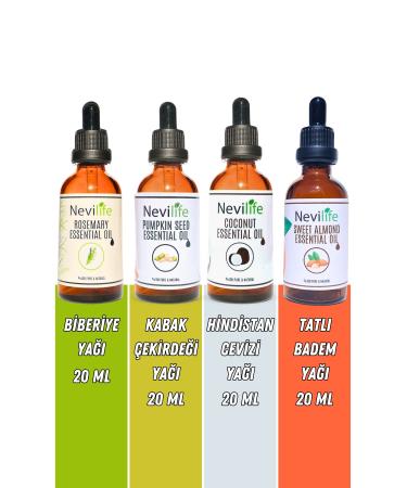 nevilife Natural Hair Care Oils Rosemary Coconut Sweet Almond Pumpkin Seed Oil 20 ml