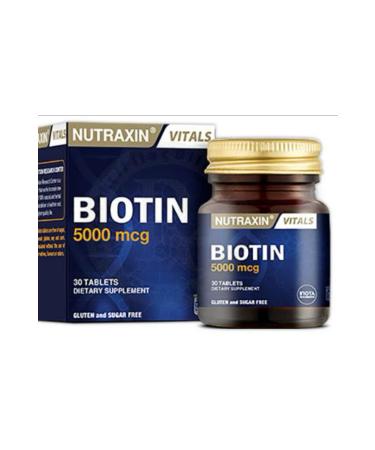 Nutraxin Biotin 5000 mcg 30 tablets