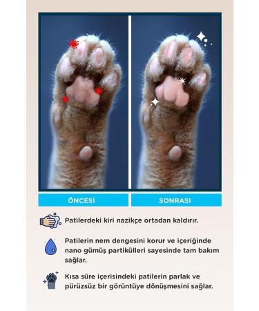 Metapet Natural Nano Silver Cat Paw Cleaning Foam Paw Wash Hygiene Care Brushed Foot Shampoo - Buy Online on GoSupps.com