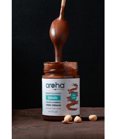 AROHA No Sugar Added Cocoa & Date Hazelnut Cream ( Hazelnut) - 320 Gr - Buy Online on GoSupps.com
