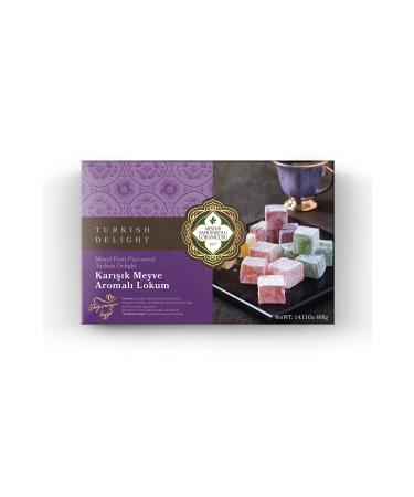 FAMOUS SAFRANBOLU TURKISH DELIGHT CUISINE Mixed Fruit Flavored Turkish Delight 400 Gr