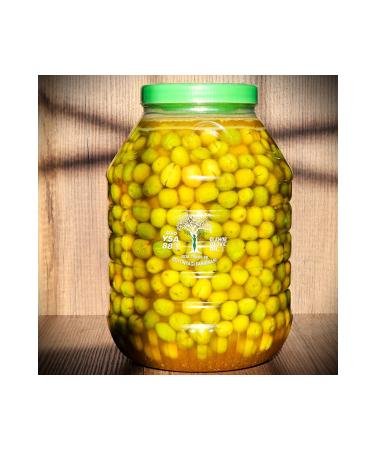 GLAMOR Halhali Cracked Green Olives 5 Kg Jar 0 Natural Hatay's Local Products
