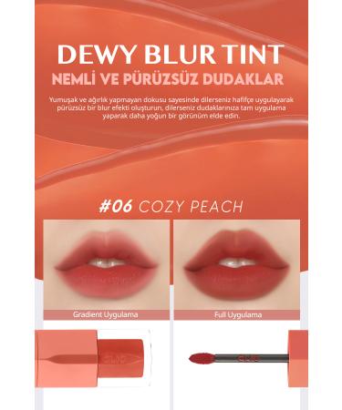 CLIO Blur Effect Moisturizing Light Textured Tint CLIO Dewy Blur Tint (06 Cozy Peach) - Buy Online on GoSupps.com