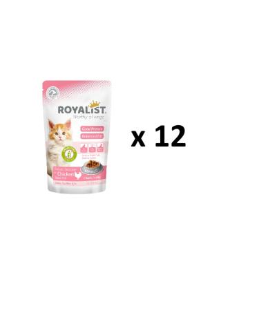 Royalist Kitten Pouch Chicken Kitten Wet Food for Cats 85 gr 12 pieces