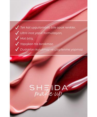 Sheida Long Lasting Long Lasting Matte Liquid Lipstick - Intense Pigment & Vitamin E Formula - No12 - Buy Online on GoSupps.com