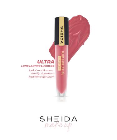 Sheida Long Lasting Long Lasting Matte Liquid Lipstick - Intense Pigment & Vitamin E Formula - No 4 - Buy Online on GoSupps.com