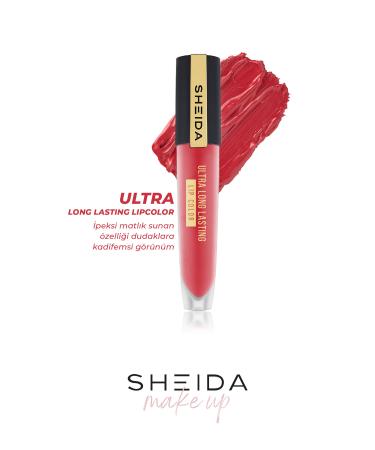 Sheida Long Lasting Long Lasting Matte Liquid Lipstick - Intense Pigment & Vitamin E Formula - No 21 - Buy Online on GoSupps.com
