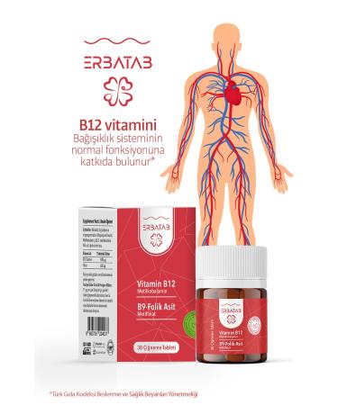Erbatab Vitamin B12- Folic Acid B9-methylcobalamin-methylfolate - Buy Online on GoSupps.com