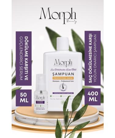 morphbeauty herbal formula effective against hair loss healthy fast growth 400 ml shampoo 50 ml hair serum - Buy Online on GoSupps.com
