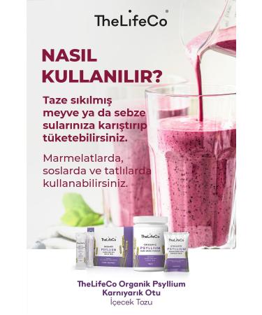 TheLifeCo Organic Psyllium Husk Herb Drink Powder Sachet 7 Days (VEGAN GLUTEN-FREE DIGESTIVE) - Buy Online on GoSupps.com