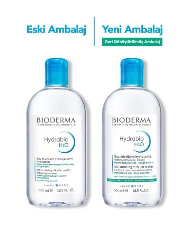 Bioderma Hydrabio H2O Moisturizing Micellar Make-Up Remover Water Dry Skin Face Eye Area 500 ml - Buy Online on GoSupps.com