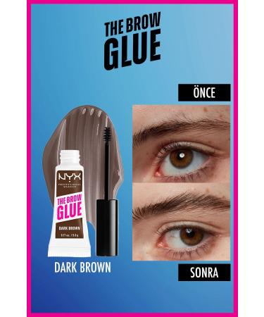 NYX Professional Makeup The Brow Glue Instant Brow Styler Eyebrow Fixing Mascara - Dark Brown - Buy Online on GoSupps.com
