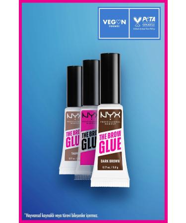 NYX Professional Makeup The Brow Glue Instant Brow Styler Eyebrow Fixing Mascara - Dark Brown - Buy Online on GoSupps.com