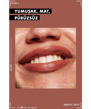 NYX Professional Makeup Smooth Whip Creamy Liquid Matte Lipstick - Teddy Fluff - Buy Online on GoSupps.com