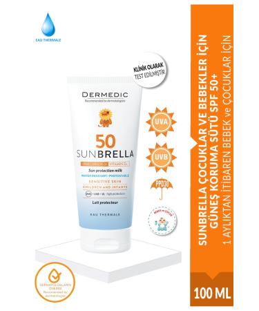 DERMEDIC SUNBRELLA SUN PROTECTION MILK FOR CHILDREN AND BABIES SPF 50+ 100 ML