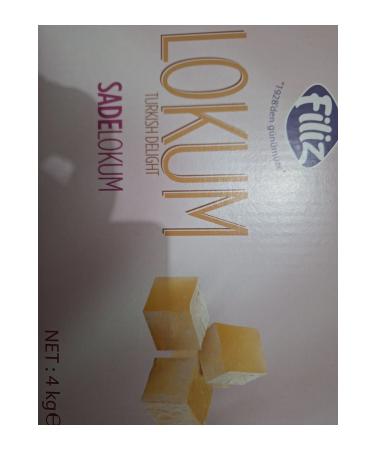 F L Z DELIGHT TURKISH DELIGHT PLAIN DELIGHT 4 KG PRODUCED FROM SUGAR BEET