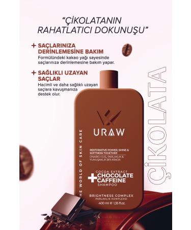 Uraw Chocolate Caffeine Shampoo (High Repair Chocolate Shampoo with Cocoa Extract) - Buy Online on GoSupps.com