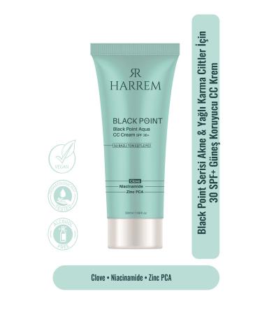 Harrem 30spf Sunscreen CC Cream for Acne & Oily Combination Skin Black P.int 50ml
