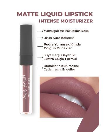 Alix Avien 513 Dry Cranberry Matte Finish Liquid Lipstick - Lasting Effect Up to 8 Hours - Matte Liquid Lipstick