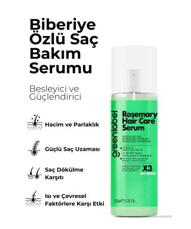 Green Label Rosemary Leaf Water and Extract Biotin Caffeine and Procapil Enriched Hair Care Serum 100 ml - Buy Online on GoSupps.com