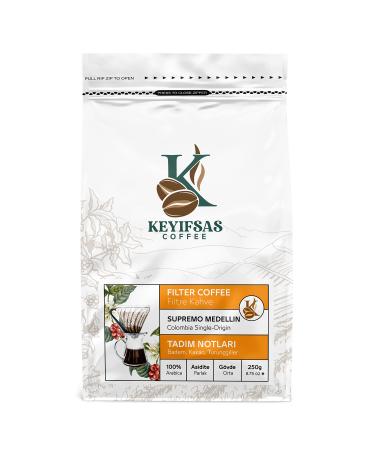 Keyifsas Coffee Colombia Supremo Medellin Filter Coffee 250 Gr - Buy Online on GoSupps.com