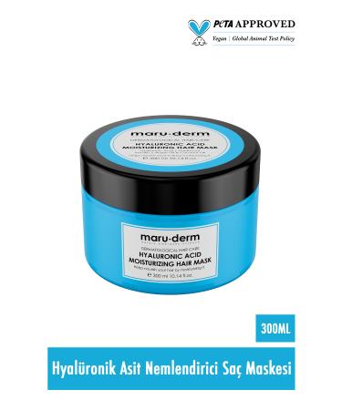 Maru.Derm Maruderm Hyaluronic Acid Moisturizing Hair Mask 300 ML | All Hair Types | Vegan - Buy Online on GoSupps.com