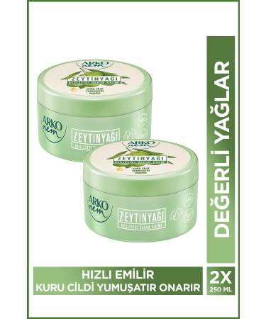 Arko Moisture Nourishing Care Cream Olive Oil 2x250 Ml