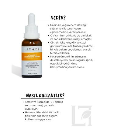 Licape Vitamin C Brightening Serum 30 ml - Buy Online on GoSupps.com