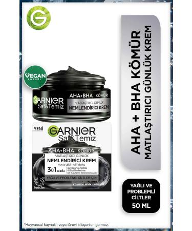 Garnier Pure & Clean Charcoal Mattifying Daily Moisturising Cream 50ml
