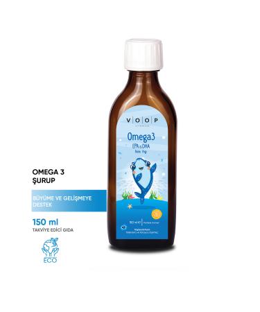 VOOP Fish Oil Omega 3 Orange Flavored Syrup for Children | High EPA & DHA Source - 150 ml - Buy Online on GoSupps.com