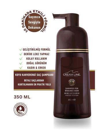 Cream Line Women's Specially Developed Brown Hair Shampoo 350 ml