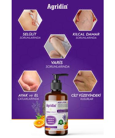 Agridin Anti-Cellulite Lavender Rosemary Orange Collagen (COLLOGEN) Content Body Lotion 250 ml - Buy Online on GoSupps.com