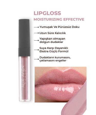 Alix Avien Moisturizing Non-Stickly Lip Gloss - Lipgloss 01 Rose Pink