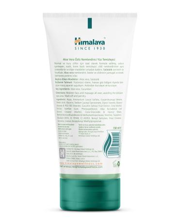 Himalaya Since 1930 Moisturizing Face Wash Gel Cucumber Aloe Vera Paraben Free Normal & Dry Skin 150 ml - Buy Online on GoSupps.com