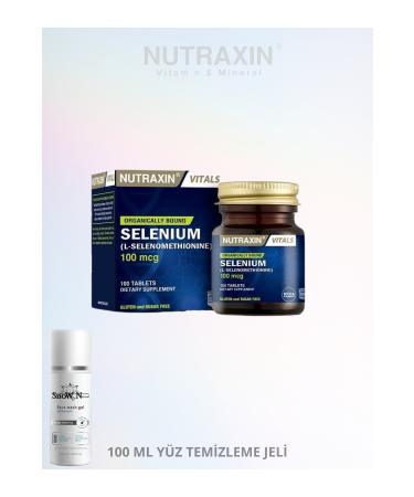 Nutraxin Selenium - Selenium Supplement 100 Tablets // 100 ml Facial Cleanser Gel