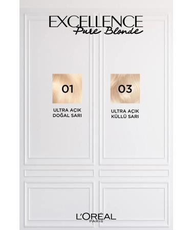 L'Oreal Paris Excellence Hair Dye 03 Ultra Light Ash Blonde 3-Piece Set Renewed Packaging - Buy Online on GoSupps.com