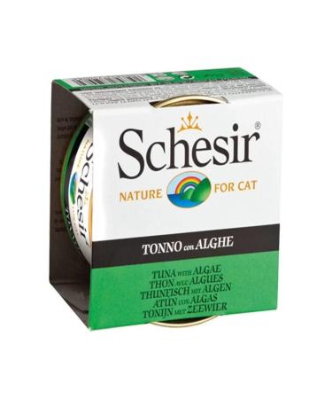 Schesir Canned Cat Food with Tuna and Sea Plants Jelly 85 gr