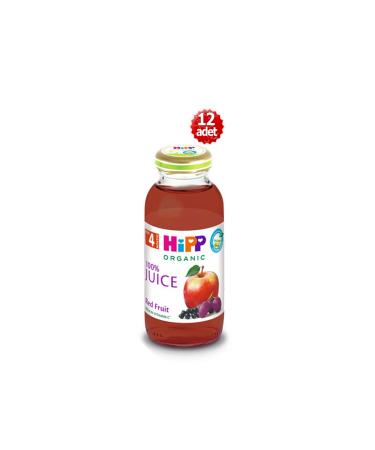 Hipp Organic x 12 Bottles Red Fruit Apple Juice 200 ml