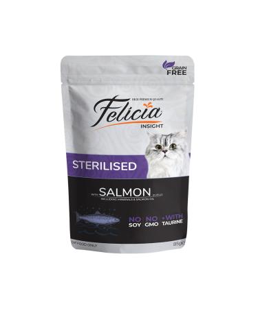 Felicia Grain-Free 85 gr Pouch Sterilized Salmon Wet Cat Food 12 Pieces