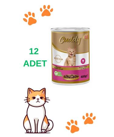 Cuddy PIECE MEAT JELLY CHICKEN KITTEN CANNED FOOD 400 GR